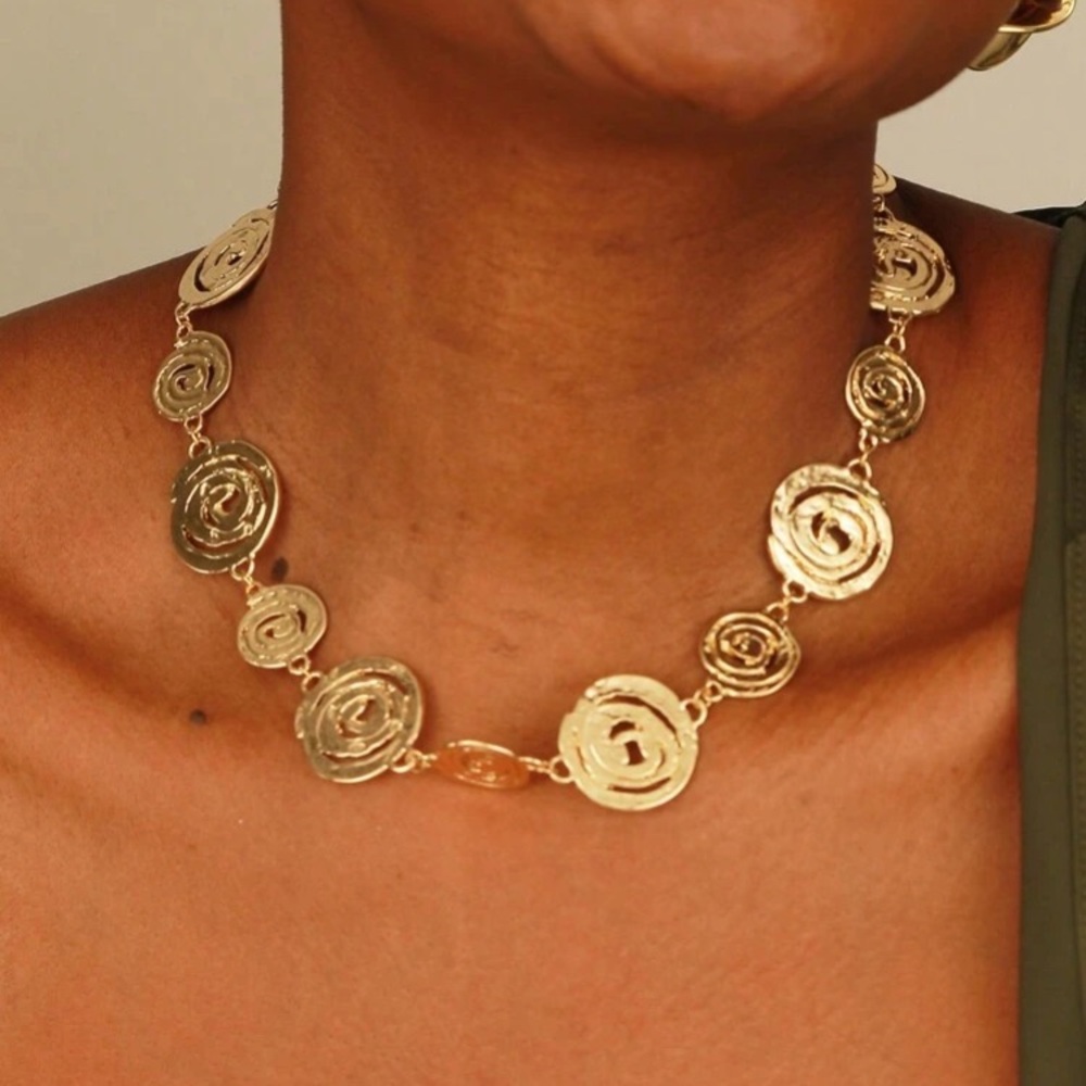 Beautiful statement stainless steel necklace